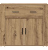 VidaXL Dressoir 80x33x70 cm bewerkt hout artisanaal eikenkleurig