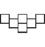 VidaXL Wandschap 159x18x66 cm bewerkt hout zwart