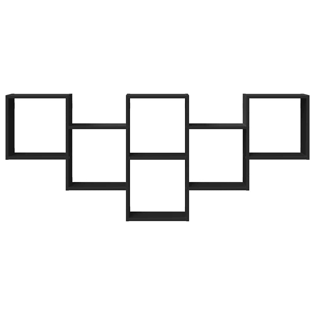 VidaXL Wandschap 159x18x66 cm bewerkt hout zwart