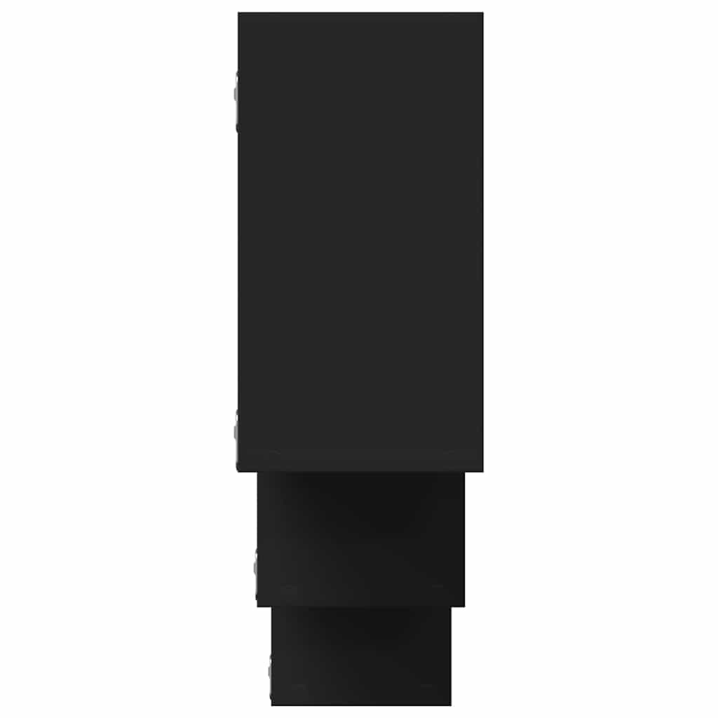 VidaXL Wandschap 159x18x66 cm bewerkt hout zwart