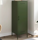 VidaXL Hoge kast 36x39x113 cm staal olijfgroen