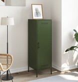 VidaXL Hoge kast 36x39x113 cm staal olijfgroen