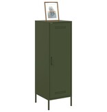 VidaXL Hoge kast 36x39x113 cm staal olijfgroen