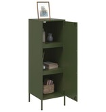 VidaXL Hoge kast 36x39x113 cm staal olijfgroen