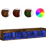 VidaXL Tv-meubels met LED-verlichting 2 st 80x30x30 cm gerookt eiken