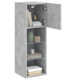 VidaXL Tv-meubel met LED-verlichting 2 st 30,5x30x90 cm betongrijs