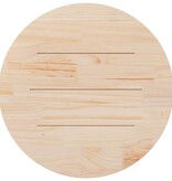 VidaXL Tafelblad rond Ø80x3 cm massief grenenhout
