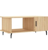 VidaXL Salontafel 90x50x40 cm bewerkt hout sonoma eikenkleurig