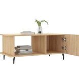 VidaXL Salontafel 90x50x40 cm bewerkt hout sonoma eikenkleurig