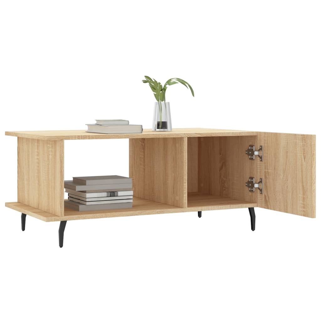 VidaXL Salontafel 90x50x40 cm bewerkt hout sonoma eikenkleurig