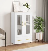 VidaXL Hoge kast 69,5x31x115 cm bewerkt hout wit