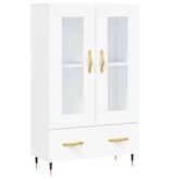 VidaXL Hoge kast 69,5x31x115 cm bewerkt hout wit