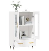 VidaXL Hoge kast 69,5x31x115 cm bewerkt hout wit