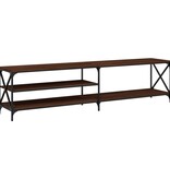VidaXL Tv-meubel 200x40x50 cm bewerkt hout metaal bruin eikenkleur