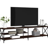 VidaXL Tv-meubel 200x40x50 cm bewerkt hout metaal bruin eikenkleur