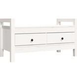 VidaXL Halbankje 80x40x43 cm massief grenenhout wit