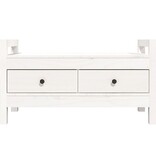 VidaXL Halbankje 80x40x43 cm massief grenenhout wit