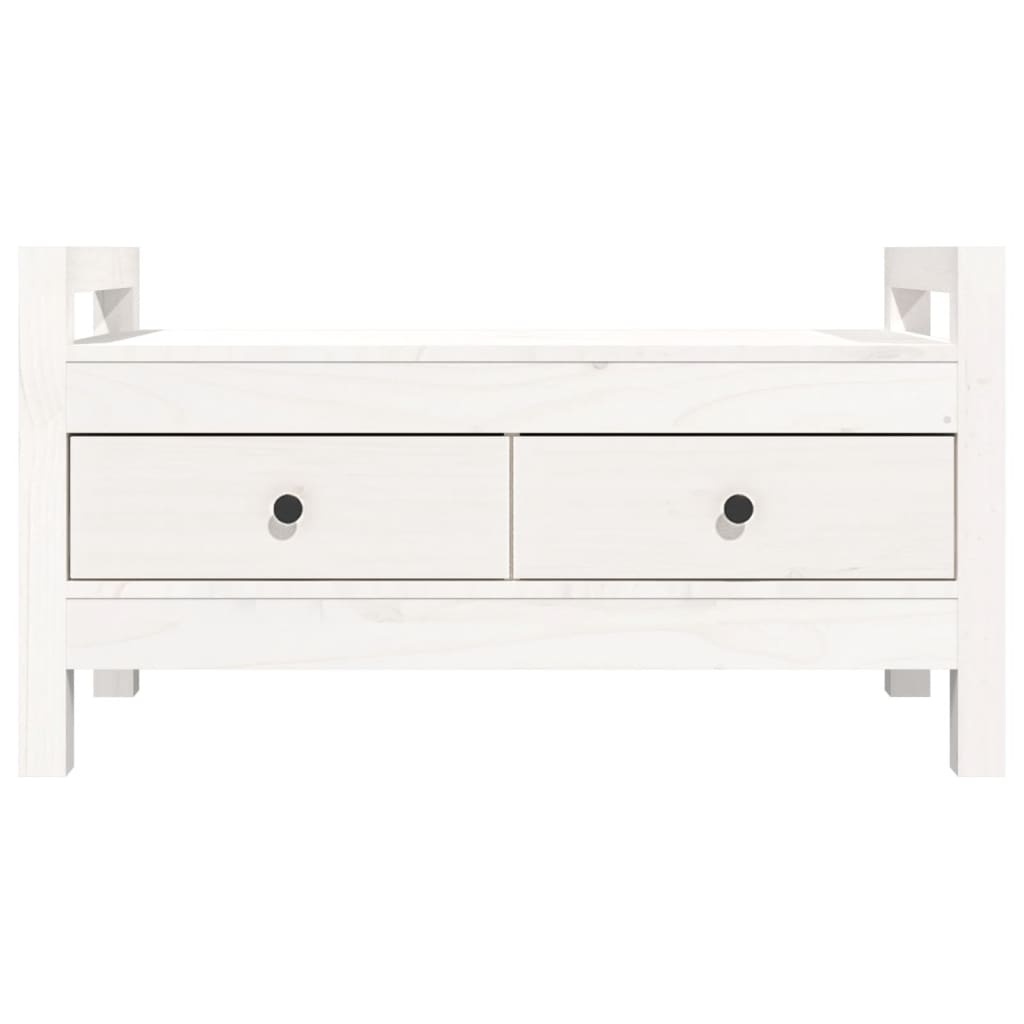 VidaXL Halbankje 80x40x43 cm massief grenenhout wit