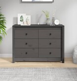 VidaXL Dressoir 100x40x72 cm massief grenenhout grijs