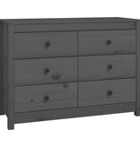 VidaXL Dressoir 100x40x72 cm massief grenenhout grijs