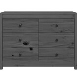 VidaXL Dressoir 100x40x72 cm massief grenenhout grijs