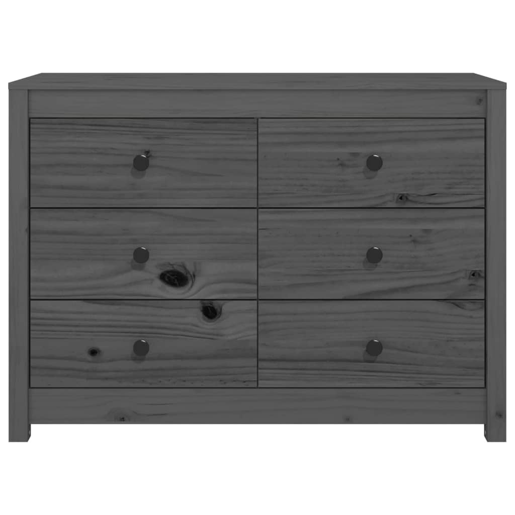 VidaXL Dressoir 100x40x72 cm massief grenenhout grijs