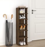 VidaXL Schoenenrek 27,5x27x102 cm bewerkt hout bruin eikenkleur