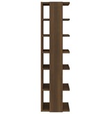 VidaXL Schoenenrek 27,5x27x102 cm bewerkt hout bruin eikenkleur