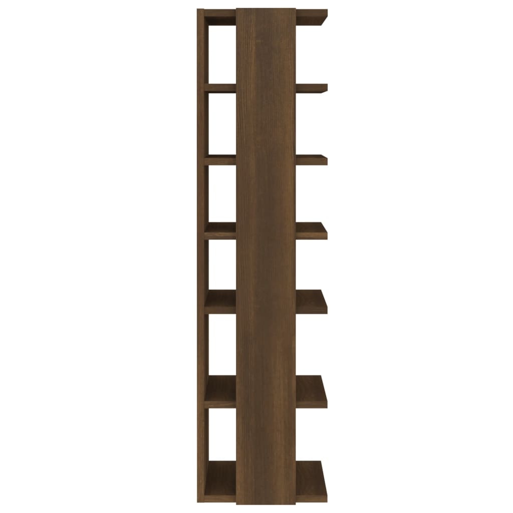 VidaXL Schoenenrek 27,5x27x102 cm bewerkt hout bruin eikenkleur
