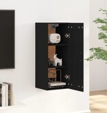 VidaXL Hangkast 35x34x90 cm bewerkt hout zwart