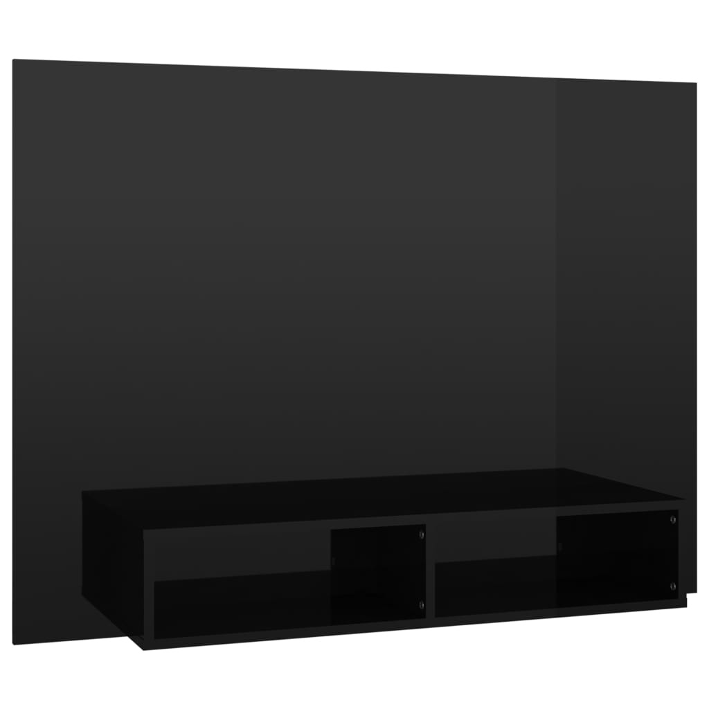 VidaXL Tv-wandmeubel 120x23,5x90 cm bewerkt hout hoogglans zwart