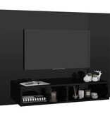 VidaXL Tv-wandmeubel 120x23,5x90 cm bewerkt hout hoogglans zwart