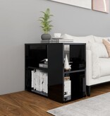 VidaXL Bijzetkast 60x30x50 cm bewerkt hout hoogglans zwart