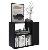 VidaXL Bijzetkast 60x30x50 cm bewerkt hout hoogglans zwart