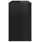 VidaXL Bijzetkast 60x30x50 cm bewerkt hout hoogglans zwart