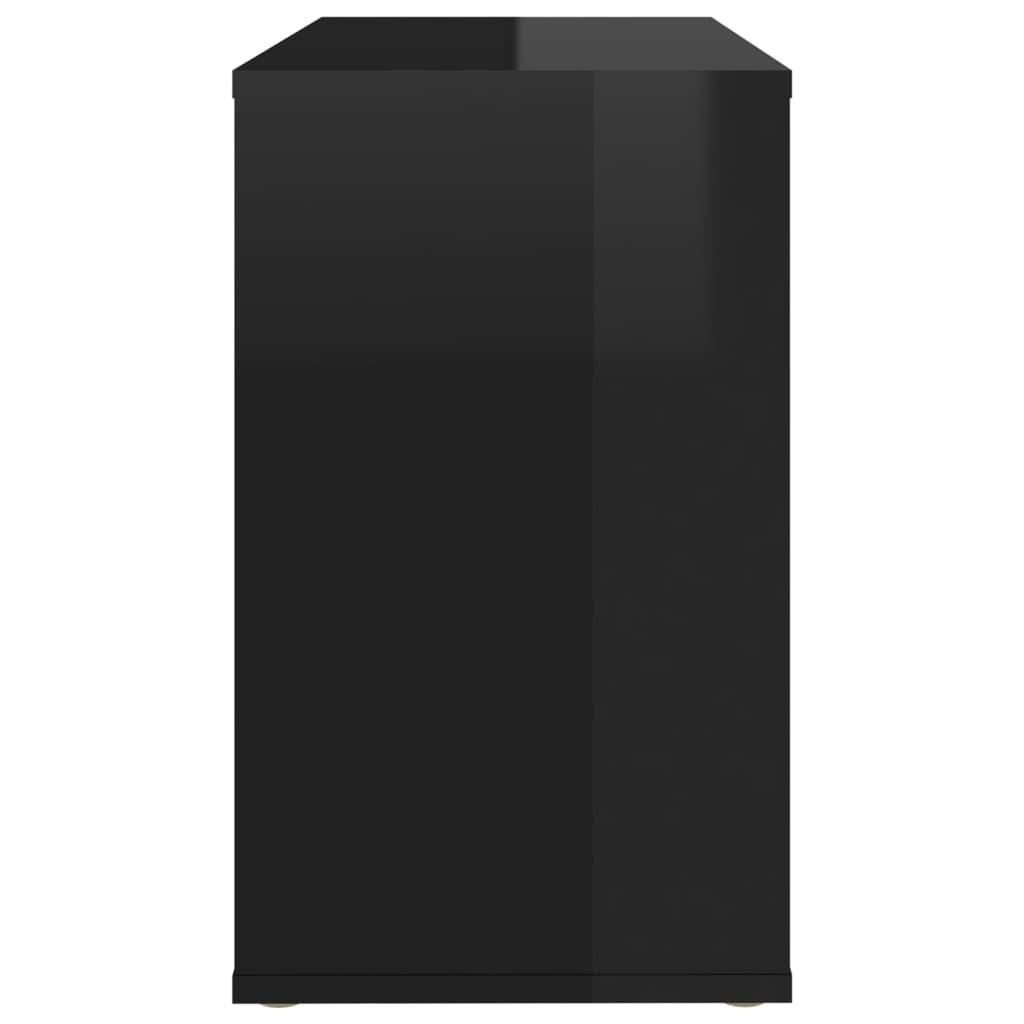 VidaXL Bijzetkast 60x30x50 cm bewerkt hout hoogglans zwart