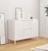 VidaXL Dressoir 101x35x70 cm bewerkt hout hoogglans wit