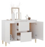 VidaXL Dressoir 101x35x70 cm bewerkt hout hoogglans wit