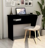 VidaXL Bureau 90x50x74 cm bewerkt hout zwart