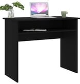 VidaXL Bureau 90x50x74 cm bewerkt hout zwart
