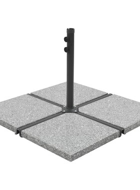 VidaXL Parasolvoetplaat vierkant 25 kg graniet grijs