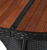 VidaXL Tuintafel 115x74 cm poly rattan en massief acaciahout