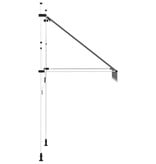 VidaXL Luifel handmatig uittrekbaar 150 cm blauw en witte strepen