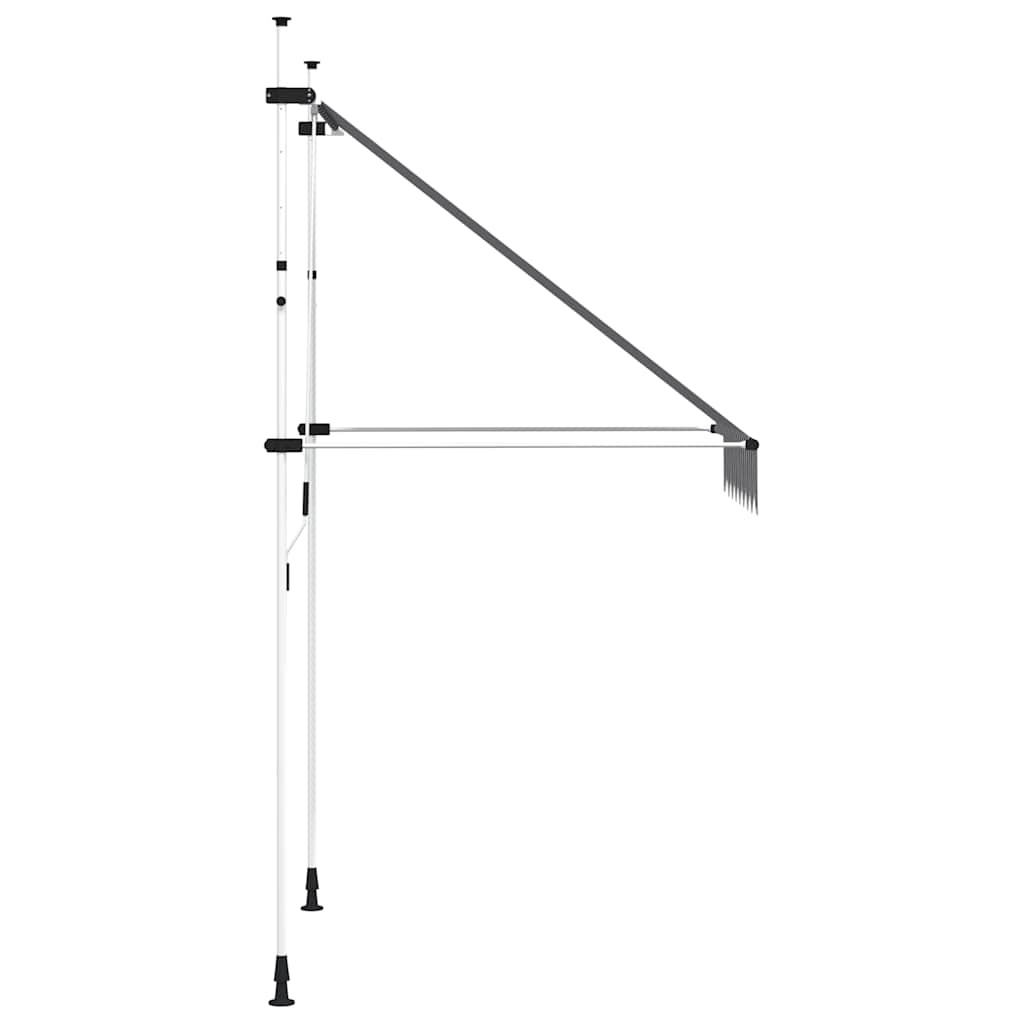 VidaXL Luifel handmatig uittrekbaar 150 cm blauw en witte strepen