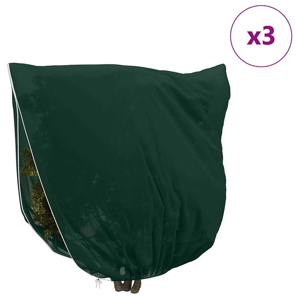 VidaXL Vorstbescherming Plantenfleece Covers 3 pcs Groen 3,5 x 3,93 m