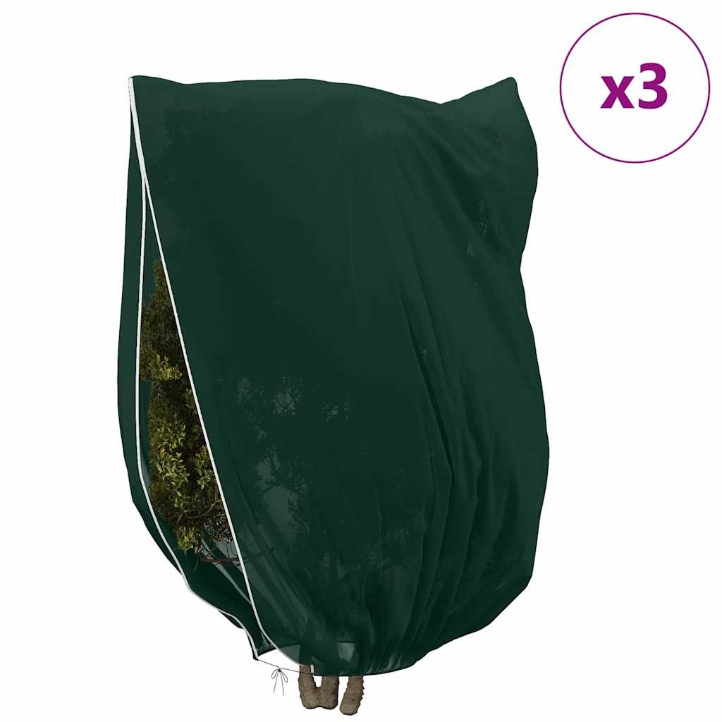 VidaXL Vorstbescherming Plantenfleece Covers 3 pcs Groen 2,4 x 2 m