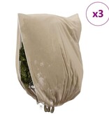 VidaXL Vorstbescherming Plantenfleece Covers 3 pcs Beige 3,5 x 2,5 m