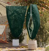 VidaXL Vorstbescherming Plantenfleece Covers 5 pcs Groen 1,55 x 1,55 m