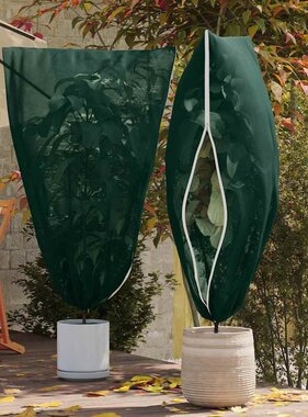 VidaXL Vorstbescherming Plantenfleece Covers 5 pcs Groen 1,55 x 1,55 m