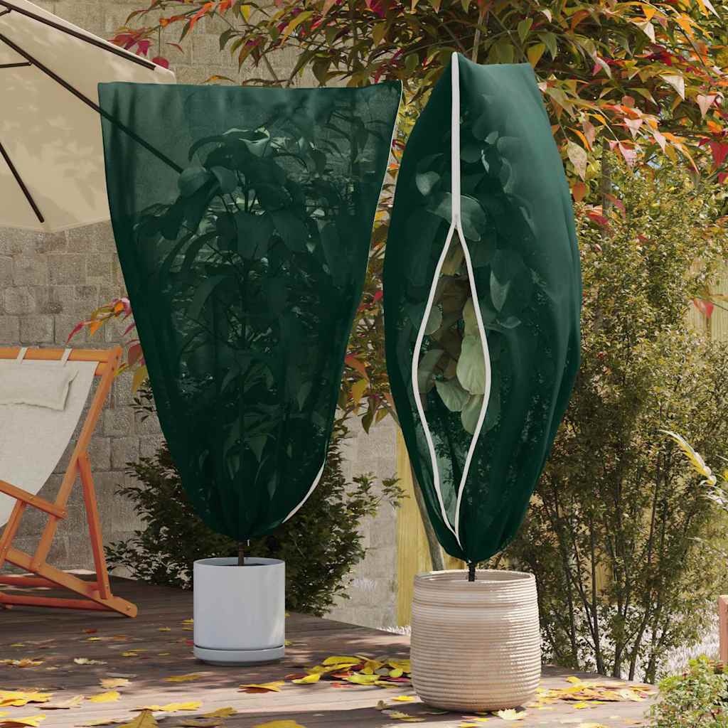 VidaXL Vorstbescherming Plantenfleece Covers 5 pcs Groen 1,55 x 1,55 m